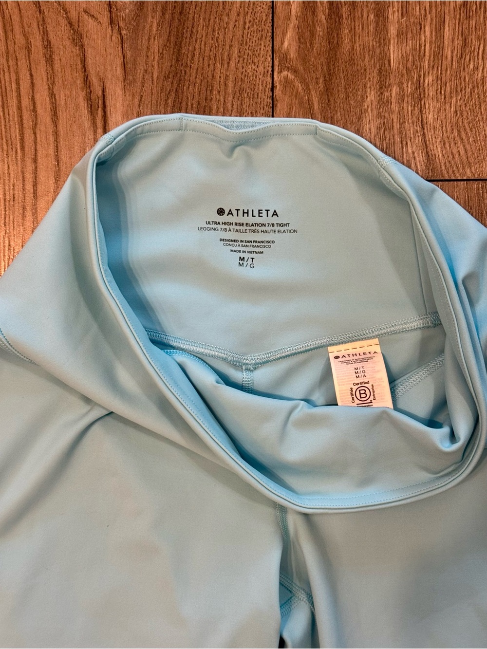 Athleta Ultra High Rise Elation 7/8 Tight Leggings Medium Blue Yoga Athletic - Picture 8 of 8